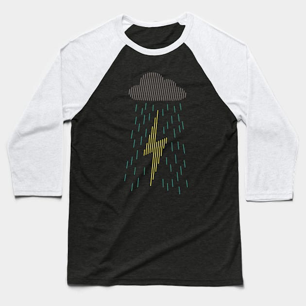 Line Storm Baseball T-Shirt by ccarretti